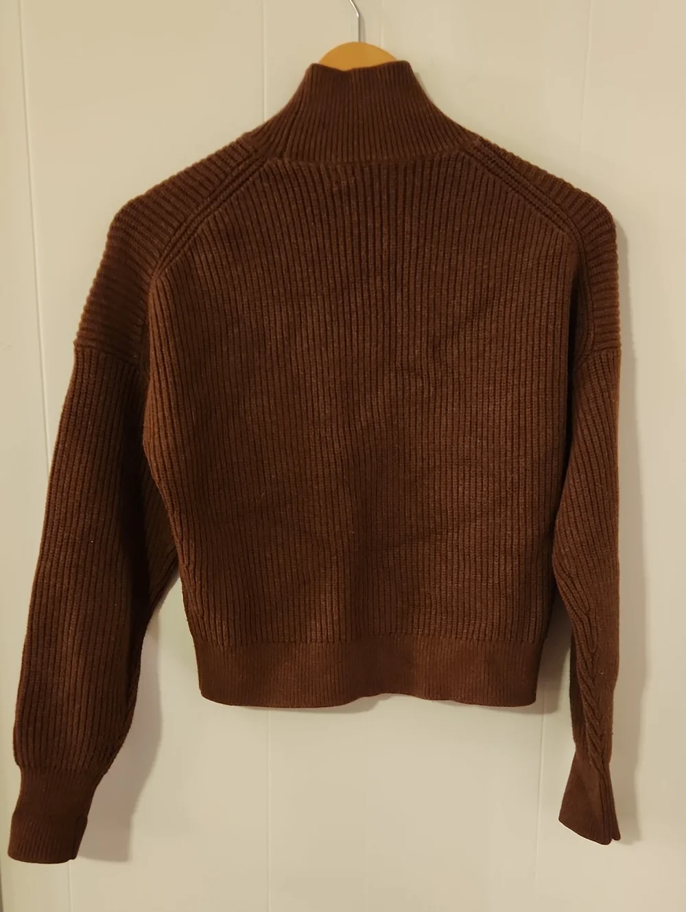 J. Crew Chocolate Brown Ribbed Turtleneck Sweater